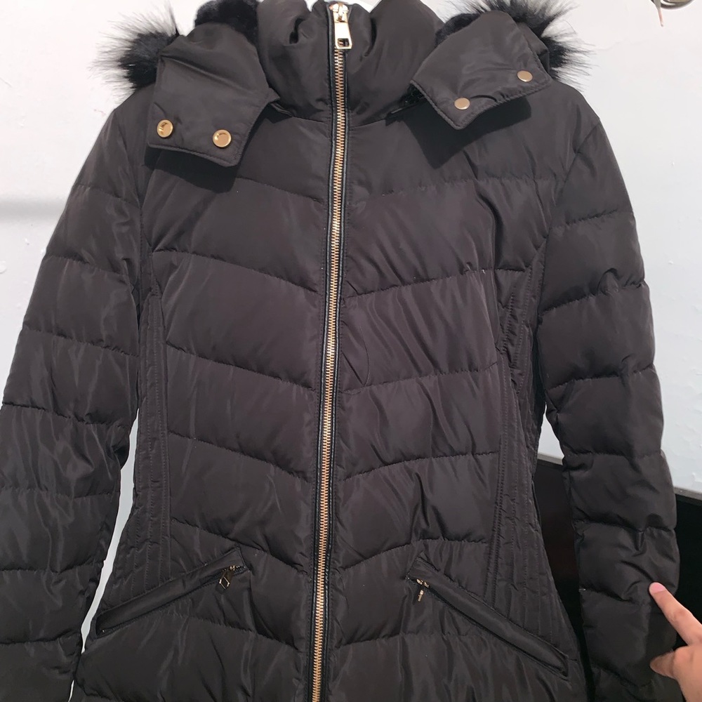 Zara women water repellent puffer coat
